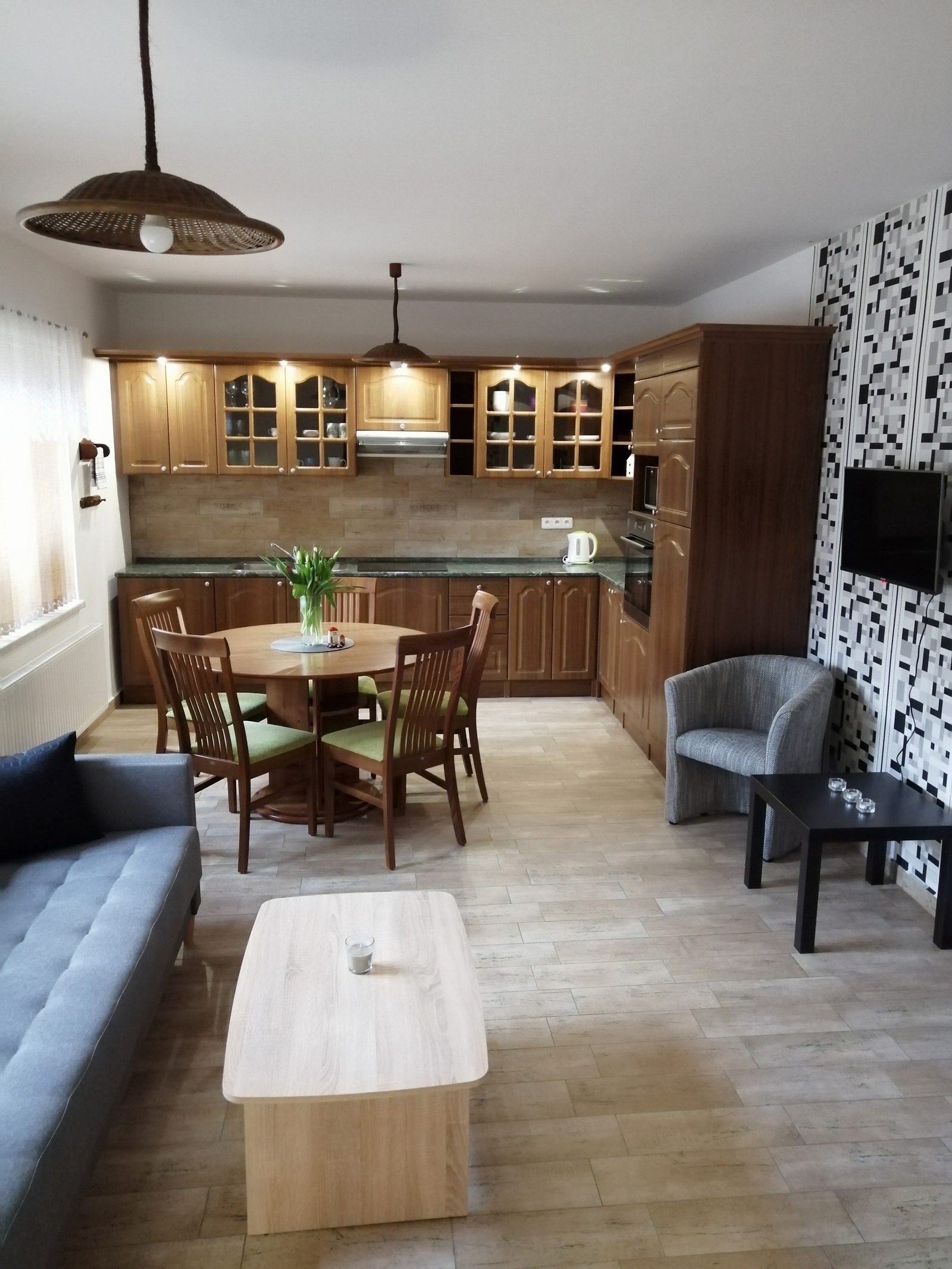 Kuchyň s obývací částí apartmán(1)
